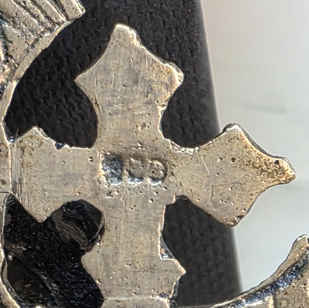 ANTIQUE CONTINENTAL 800 SILVER GOTHIC CROSS Brooch / Pendant | ca. 1900-1915 - Picture 9 of 12